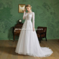 newest style stand collar women plus size lady bridal muslim wedding dress ball gown